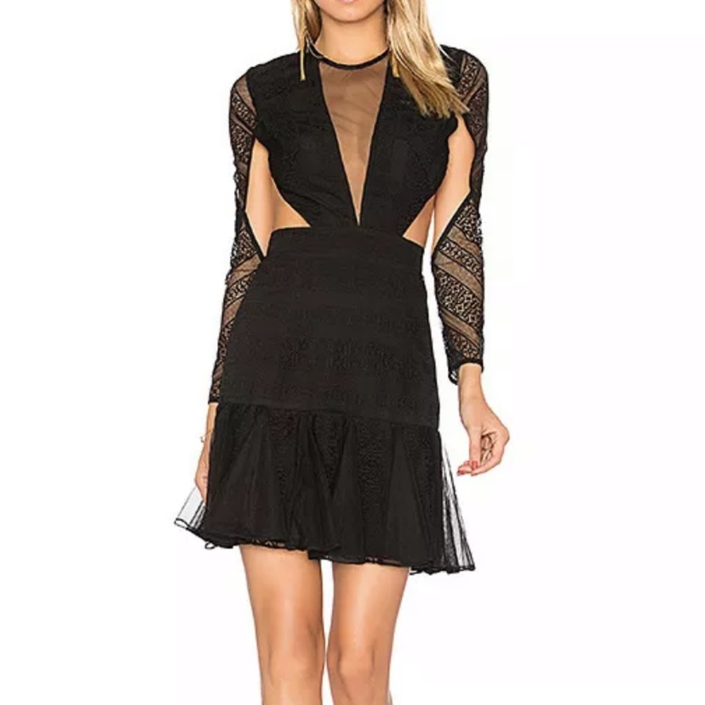 Black Long-sleeve Backless Mini Dress Shona Joy